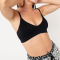 Women's Girls' Seamless V-Neck Crop Bra | Removable Padded Wire Free | Seamless Support