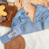Seamless Ribbed V-Neck Bralette | Wireless Padded Sleep Bras | Plunge Unlined Seamless
