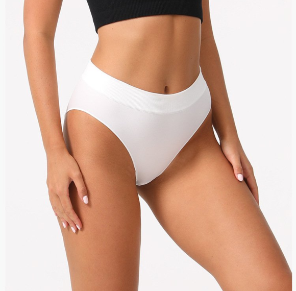 Balancing Act Hi-Cut Brief Panty | High Waisted Cheeky Bikini Bottoms | High Cut Briefs