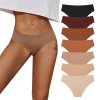 Women Seamless Underwear Bikini Microfiber Panties | No Show Invisible Ladie Hipster | High Waisted Breathable Thong