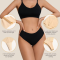 High Waisted High Cut Thong Bikini Bottom | Cheeky Coverage Swimwear Underwear | Casual Solid Briefs Women
