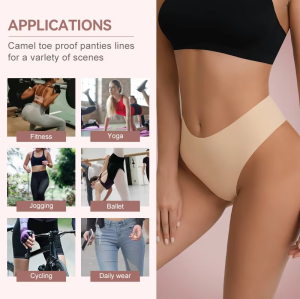 High Waisted High Cut Thong Bikini Bottom | Cheeky Coverage Swimwear Underwear | Casual Solid Briefs Women