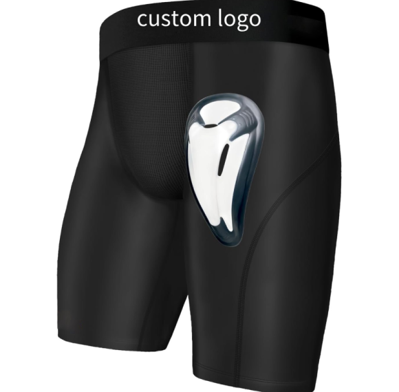 Compression Shorts Men | Protective Bio-Flex Cup Moisture-Wicking | Vented Protection