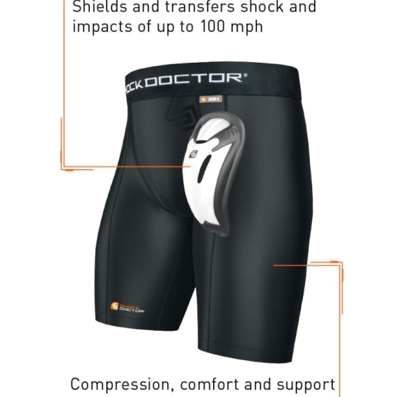 Compression Shorts Men | Protective Bio-Flex Cup Moisture-Wicking | Vented Protection