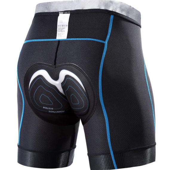 Mens 4D Padded Bike Shorts | Anti-Slip Leg Cycling Underwear | Wide Waistband Motorcycle Underpants