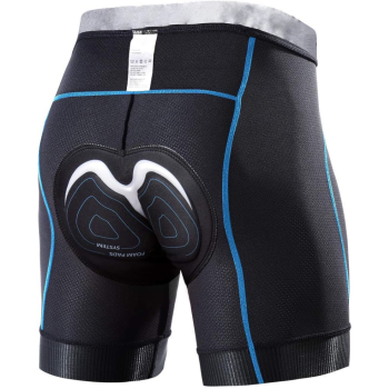 Mens 4D Padded Bike Shorts | Anti-Slip Leg Cycling Underwear | Wide Waistband Motorcycle Underpants
