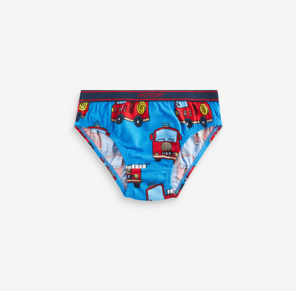 Wholesale 100% Cotton Briefs | Emergency Vehicle Print | Soft Toddler Underwear
