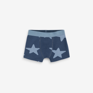 Boys 5pcs Boxer Underwear Pack | Blue Stars And Stripes Trunks | Baby Toddler Soft Cotton Underwear