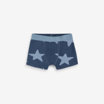 Boys 5pcs Boxer Underwear Pack | Blue Stars And Stripes Trunks | Baby Toddler Soft Cotton Underwear