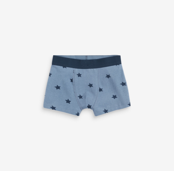 Boys 5pcs Boxer Underwear Pack | Blue Stars And Stripes Trunks | Baby Toddler Soft Cotton Underwear