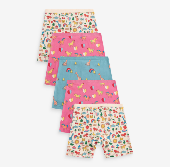 Girls Underwear Baby Toddler Panties | Stampy Long Leg Short Underwear | Soft Cotton Girls Boyshort Panties