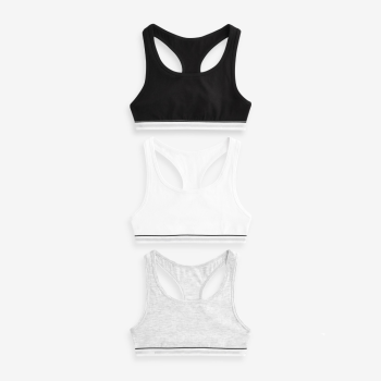 Girls Racer Back Crop Tops Bralettes  | Double Layered Front Panel | Lasting Comfort Fit
