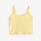 Multi Pastel Cami Cropped Girls' Vest | Spaghetti Strap Ribbed Knit | Sleeveless Casual Basic Cami Top