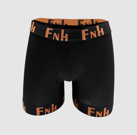 Middle Finger Mens Boxer Brief Running Shorts | Cotton Athletic Mens Underwear | Leg Opening Logo Custom