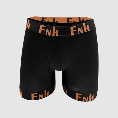 Middle Finger Mens Boxer Brief Running Shorts | Cotton Athletic Mens Underwear | Leg Opening Logo Custom