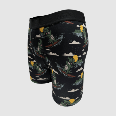 Men's Super Soft Boxer Briefs Built In Pouch | Support Stretch Sports Underwear | No-Roll Waistband Lightweight Athletic