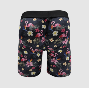 Wholesale Men's Flamingo Boxer Brief Underwear | Stretch Breathable Boxer | Mid Rise Elastic Waistband