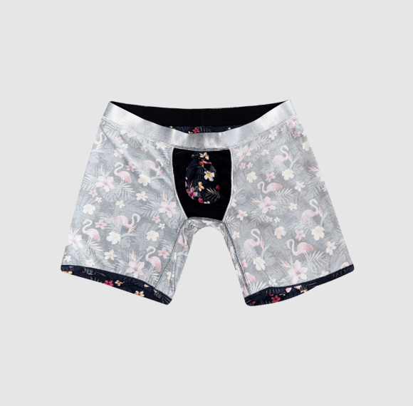 Wholesale Flamingo Men's Boxer Briefs Underwear | Stretch Breathable Boxer | Mid Rise Elastic Waistband