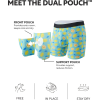 Men's Boxer Briefs Trunk Underwear With Pouch | Moisture Wicking Dual Pouch | Breathable Cool Rayon From Bamboo