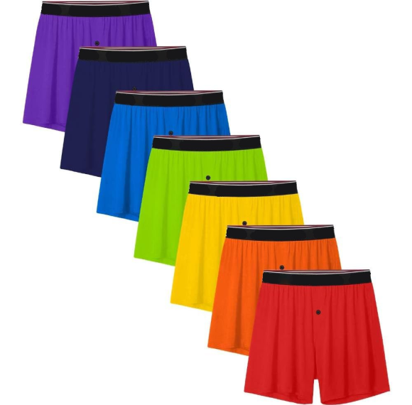 Men's Boxer Briefs Bamboo Rayon | Breathable And Cool Underwear | Button Open Fly