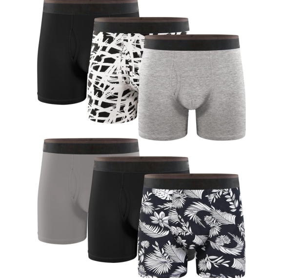 Soft Cotton Open Fly Underwear | Pack Men's Boxer Briefs | 3d U-Pouch | No-Ride Up