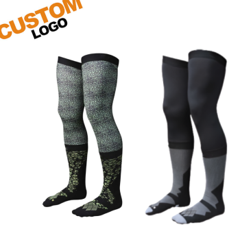 Handwear Croc Knee Brace Men's Motorcycle Socks | Fully Cushioned Foot | Smooth Toe Seam | Stretch Mesh Ventilation