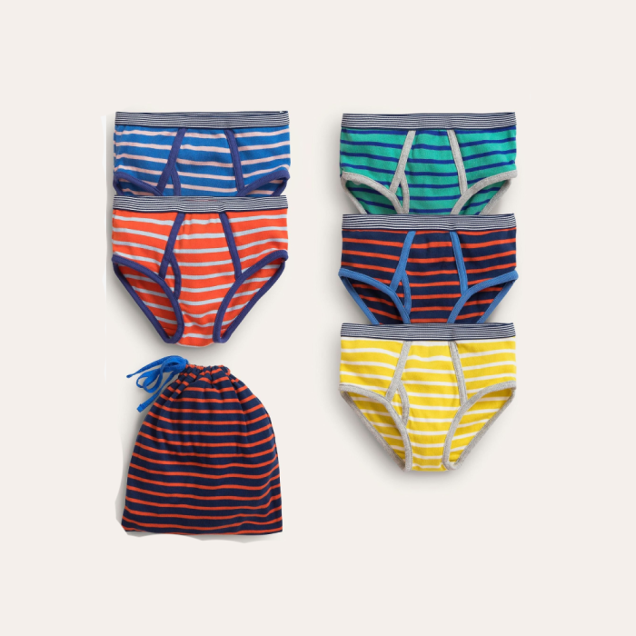 Boys' Sport Briefs Underwear | 100% Rib-Knit Cotton | Soft Stripes Design