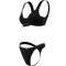 Soft Comfortable Women's Underwear Set | Wide Elastic Straps | Triangle Cotton Set Of Bralette & Thong/Briefs