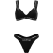 Soft Comfortable Women's Underwear Set | Wide Elastic Straps | Triangle Cotton Set Of Bralette & Thong/Briefs