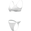 White Lace Women's Underwear Set | 2-Piece Lace Lingerie Set | Adjustable Straps | Wireless Bra