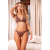 Triangle Organic Cotton Underwear Set | Bralette & Thong/Briefs | Adjustable Straps | Removable Pads