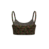 Women's Western Floral Pattern Bralette | Tank Tops Printed Padded Crop | Moisture Wicking Breathable