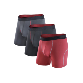 Men's Boxer Briefs | Quick Dry Athletic Boxer Briefs | Super Stretch Comfort | Tag Free Waistband