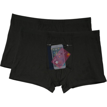 Pocket Underwear for Men | A Secret Hidden Zipper Pocket | Travel Men's Boxer Briefs