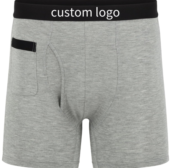 Men's Pocket Underwear | Boxer Briefs With Built-In Pouch | Comfortable Breathable And Soft Material | Open Fly