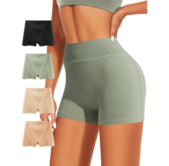 Boy Shorts Underwear for Women | High Waisted Panties | Women's Cotton Boxer Briefs | Full Coverage