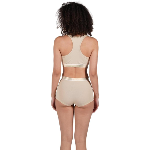 Women's Organic Cotton Soft Underwear Set | Boxer Briefs and Crop Top Racerback Bra Set | Panties In Gift Bag
