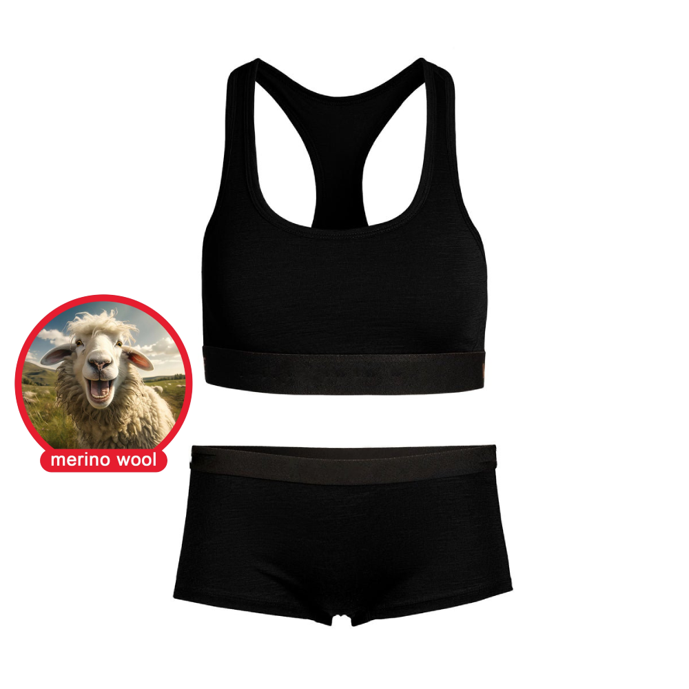Women's Sports Bra and Boxer Briefs Underwear Set