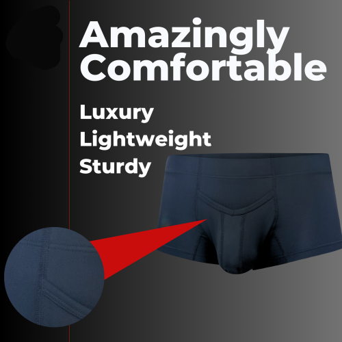 Nylon 3in Men's Boxer Briefs with V-Fly | Men Bulge Enhancing Pouch Underwear | Luxury Lightweight Sturdy