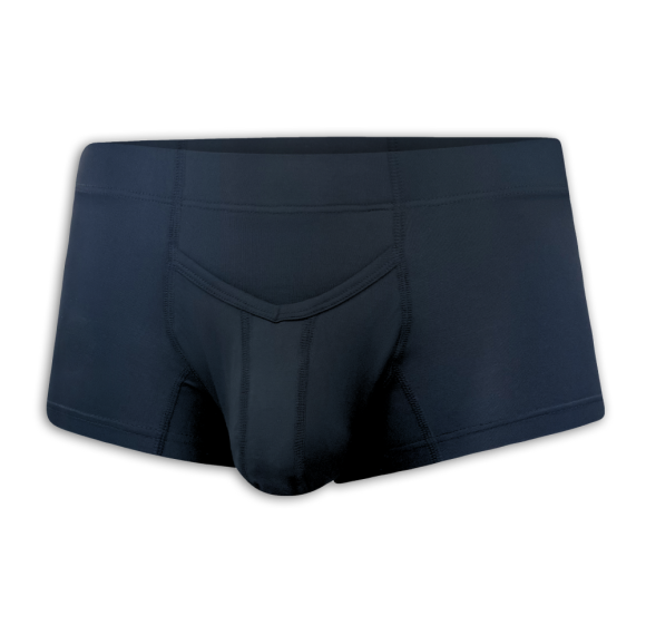 Nylon 3in Men's Boxer Briefs with V-Fly | Men Bulge Enhancing Pouch Underwear | Luxury Lightweight Sturdy