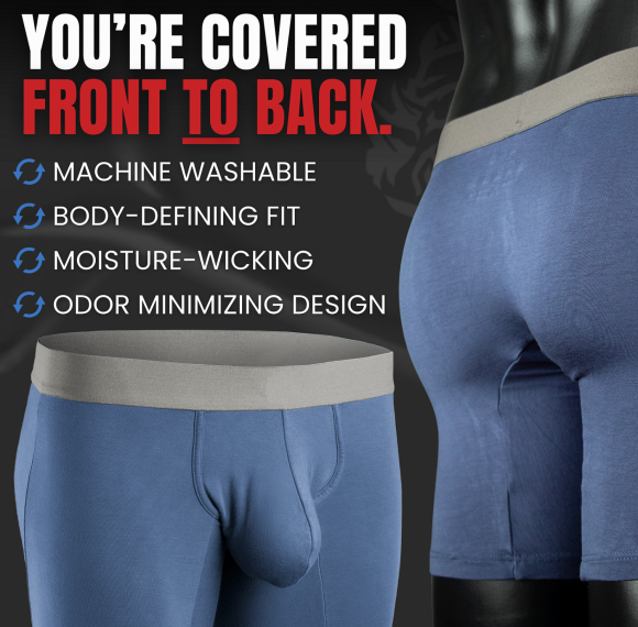 Modal 7in Men's Boxer Briefs | Men Bulge Enhancing Pouch Underwear | Tagless Design | Super Comfortable And Lightweight