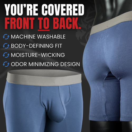 Modal 7in Men's Boxer Briefs | Men Bulge Enhancing Pouch Underwear | Tagless Design | Super Comfortable And Lightweight