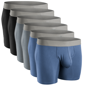 Modal 7in Men's Boxer Briefs | Men Bulge Enhancing Pouch Underwear | Tagless Design | Super Comfortable And Lightweight