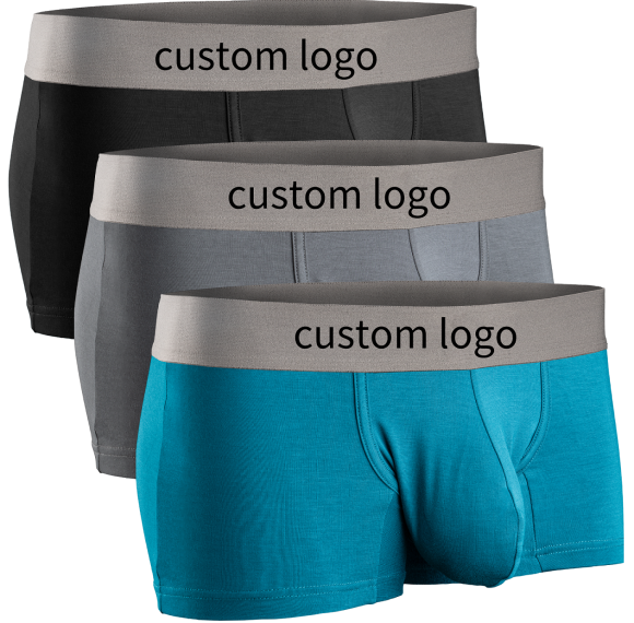 Custom Modal 3in Men's Boxer Briefs | Four Ball Pouch Support | Tagless Design | Super Comfortable And Lightweight