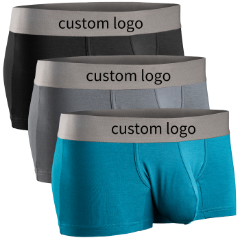 Custom Modal 3in Men's Boxer Briefs | Four Ball Pouch Support | Tagless Design | Super Comfortable And Lightweight