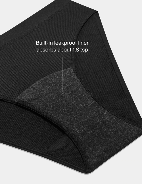 Leakproof Logo Rib French Cut Women's Briefs | Cool, Casual And Comfy Undies | Custom Waistband Logo