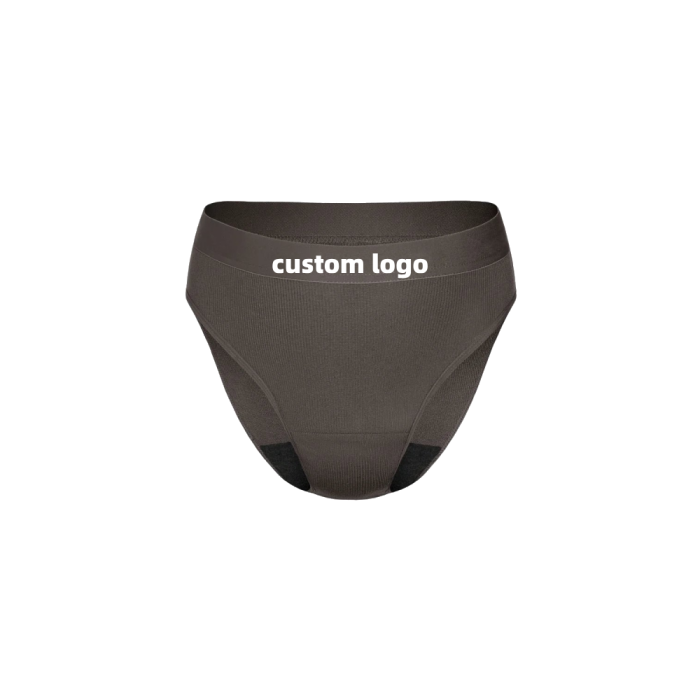 Leakproof Logo Rib French Cut Women's Briefs | Cool, Casual And Comfy Undies | Custom Waistband Logo