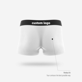 Classic White Men's Boxer Trunk | Push Up 4-Way Stretch | Quick Dry Active | Anatomical Perfect Fit