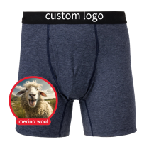 Custom Logo Men's Underwear | Merino Wool Boxer Briefs | Soft Quick Drying