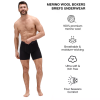 Men's Merino Wool Boxer Briefs | Antibacterial Moisture-Wicking | Temperature Regulation | Fast Drying